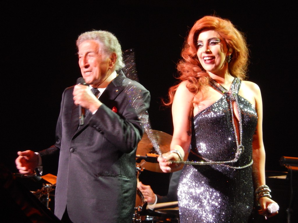 Tony Bennett y Lady Gaga en concierto